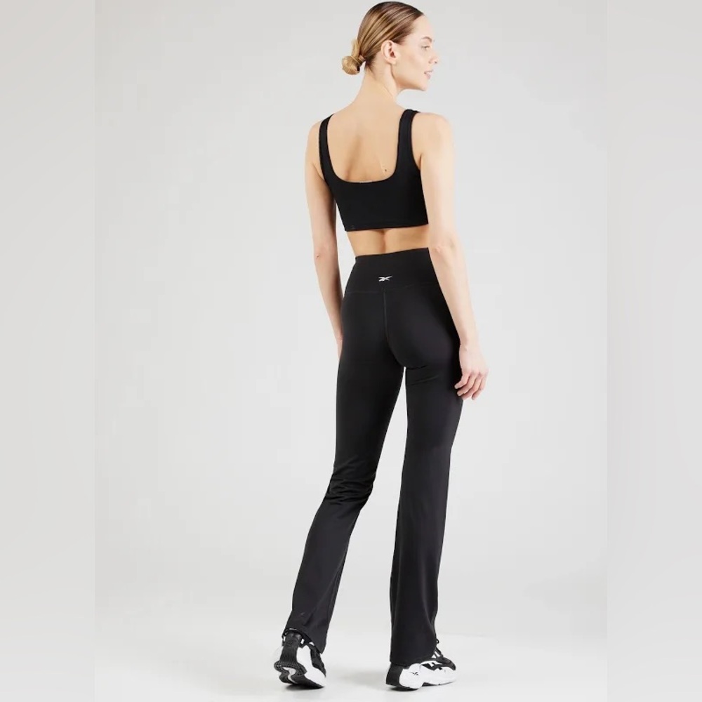 Reebok ID Identity High Rise Cotton Bootcut Active Leggings Utility Brown Large - Picture 10 of 11